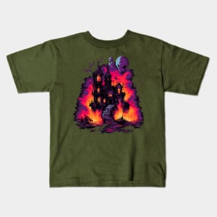 Pixel Art Transylvania Night Kids T-Shirt